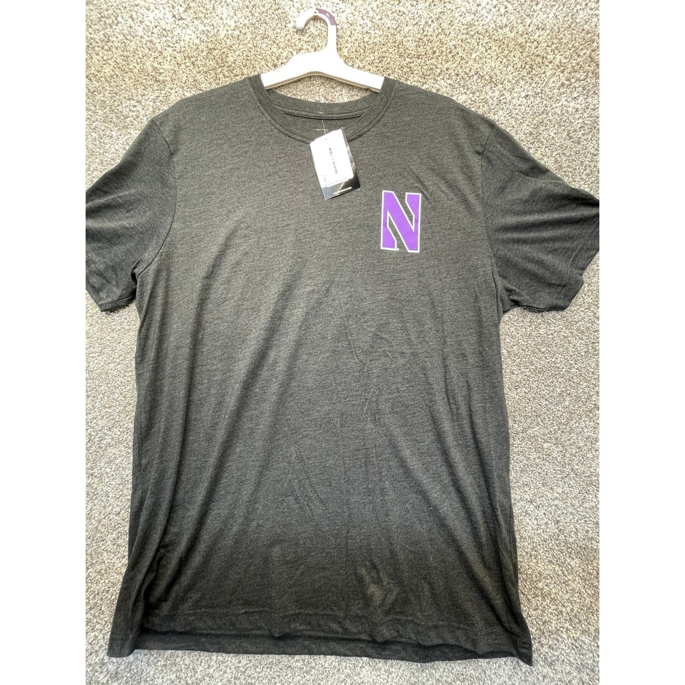 New Era Northwestern Wildcats T-Shirt Men XL Black NEW Marquee Logo